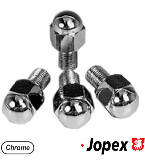 Chromowane nakrętki kuliste do standardowych felg stalowych. Zestaw 4 szt. 14 mm