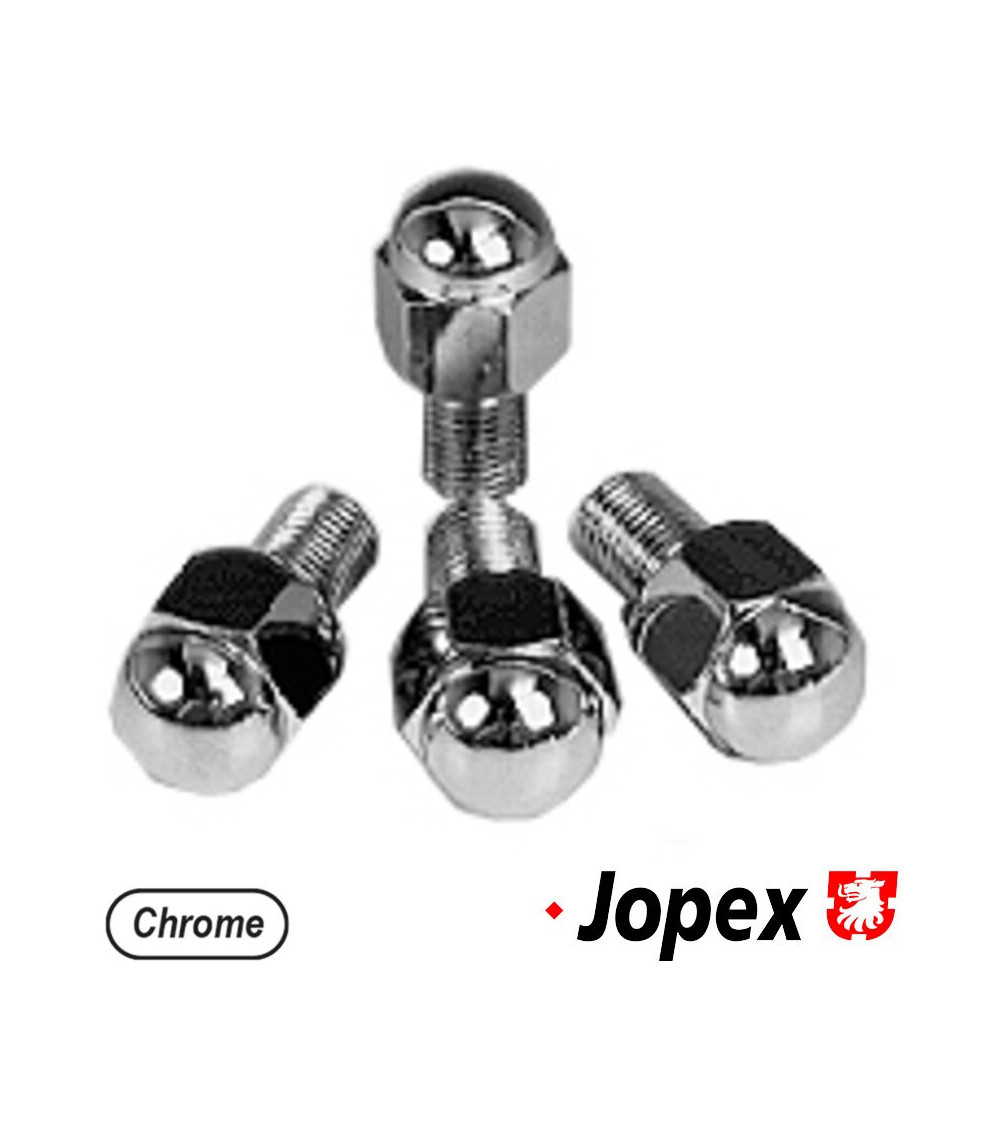 Chromowane nakrętki kuliste do standardowych felg stalowych. Zestaw 4 szt. 14 mm