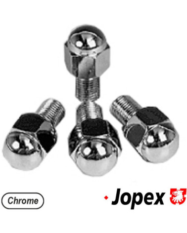 Chromowane nakrętki kuliste do standardowych felg stalowych. Zestaw 4 szt. 14 mm
