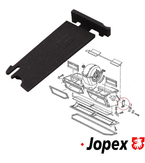 Płyta łożyskowa dla klapy wentylacji przestrzeni na nogi