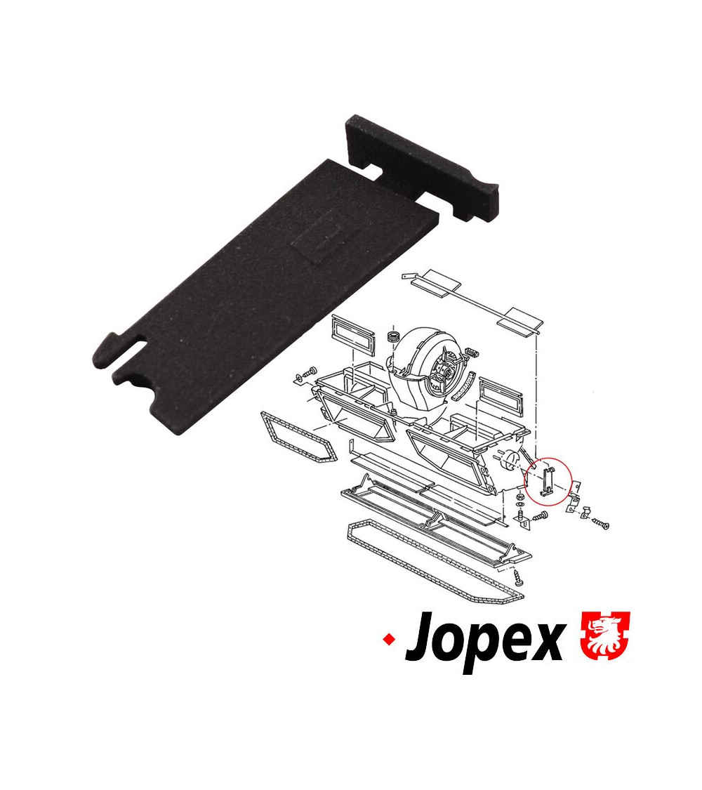 Płyta łożyskowa dla klapy wentylacji przestrzeni na nogi