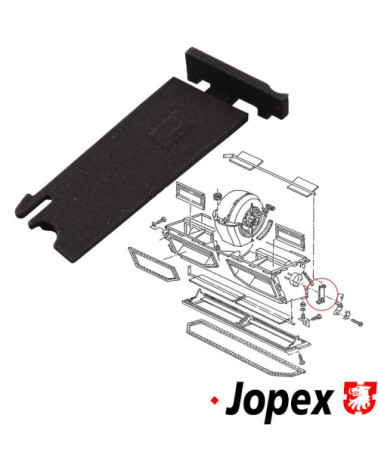 Płyta łożyskowa dla klapy wentylacji przestrzeni na nogi