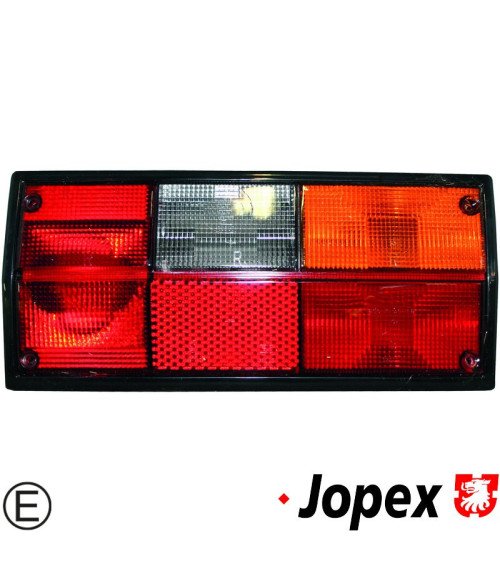 Lampa tylna ze szkłem czerwono/pomarańczowym