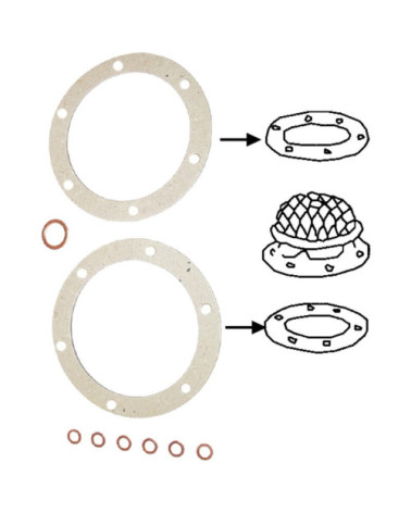 Zestaw uszczelek do sitka (smoka) oleju. Produkcja niemiecka